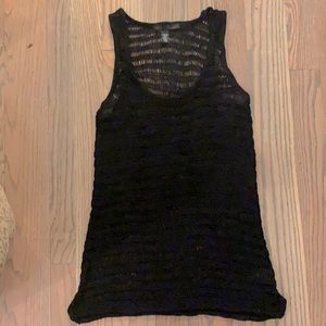 Black webbed swim coverup